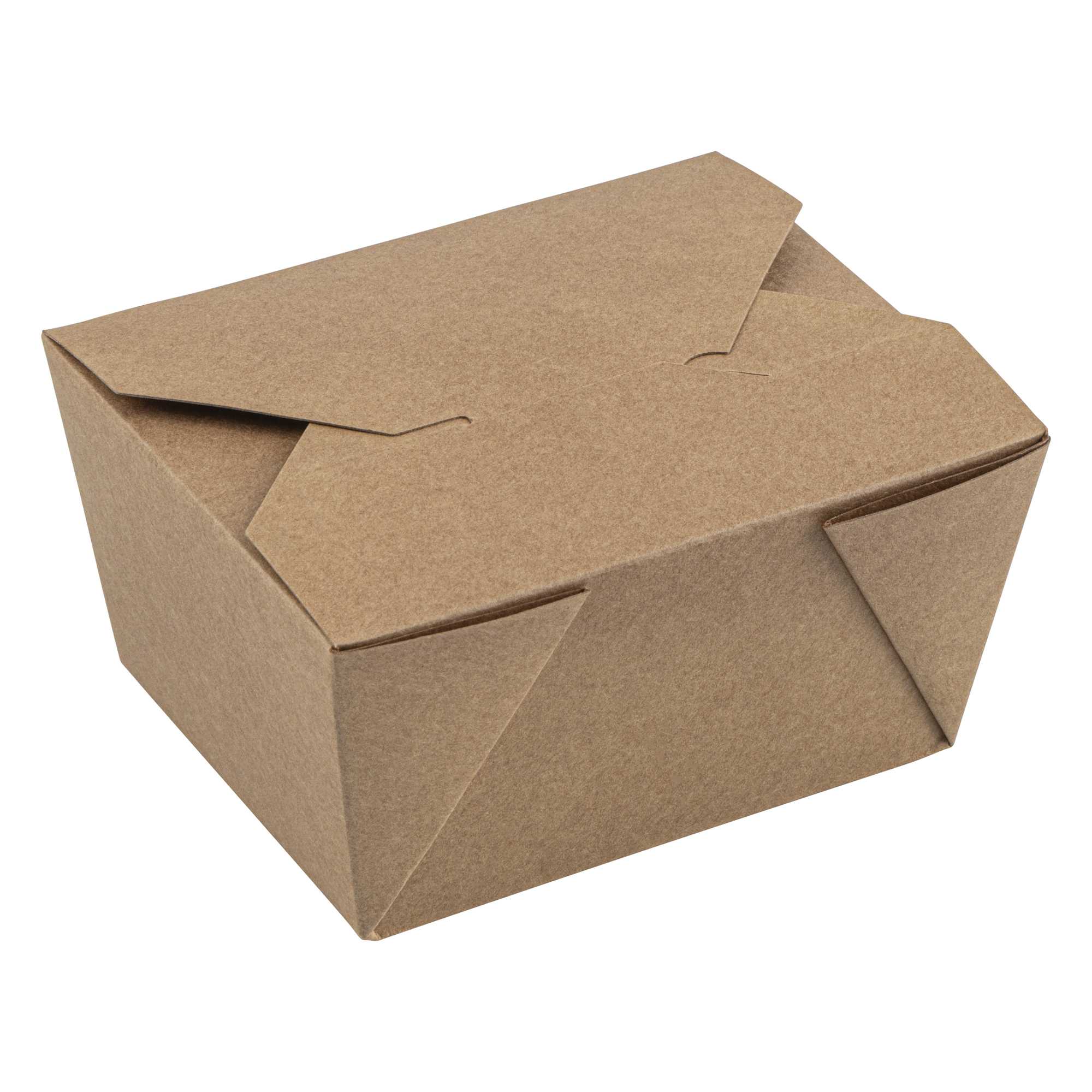 Bio Tek 30 oz Rectangle Kraft Paper Microwavable #1 Bio Box Take Out Container - 5" x 4" x 2 1/2" - 50 count box