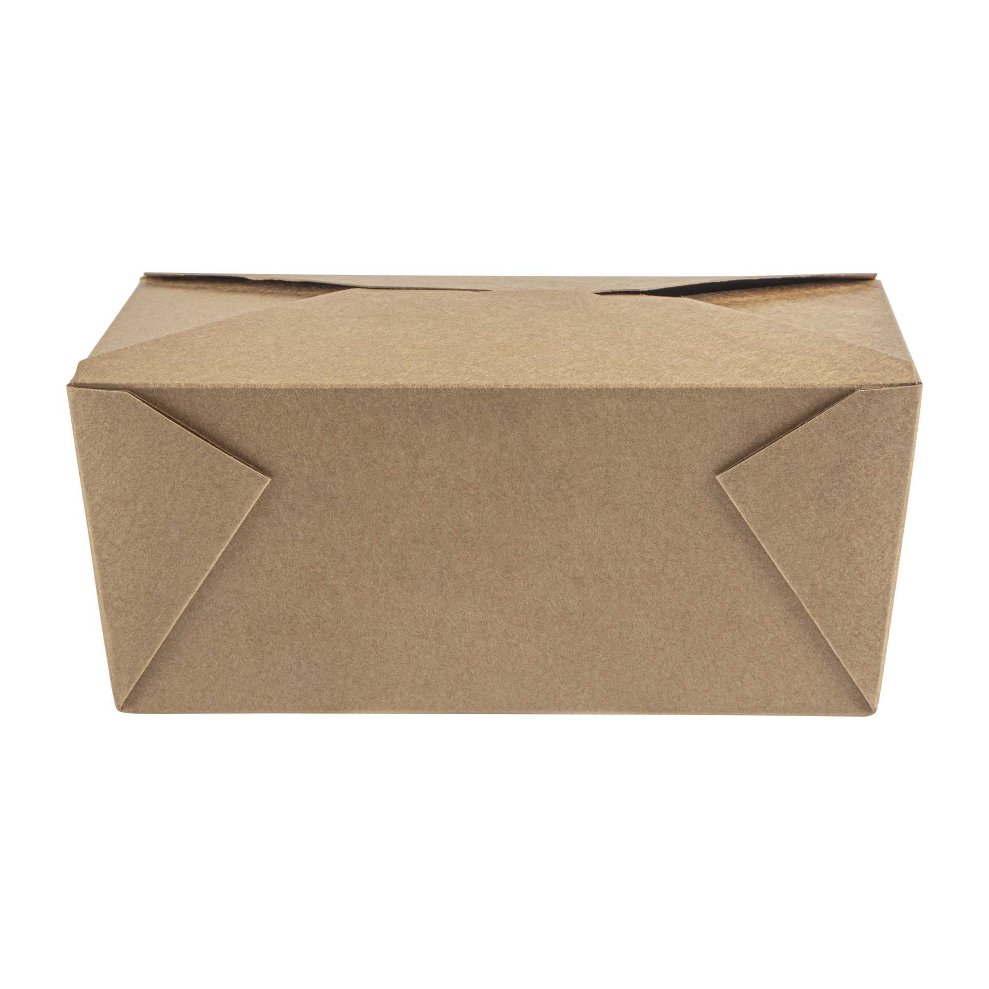 Bio Tek 98 oz Rectangle Kraft Paper Microwavable #4 Bio Box Take Out Container - 8 1/2" x 6 1/4" x 3 1/2" - 200 count box