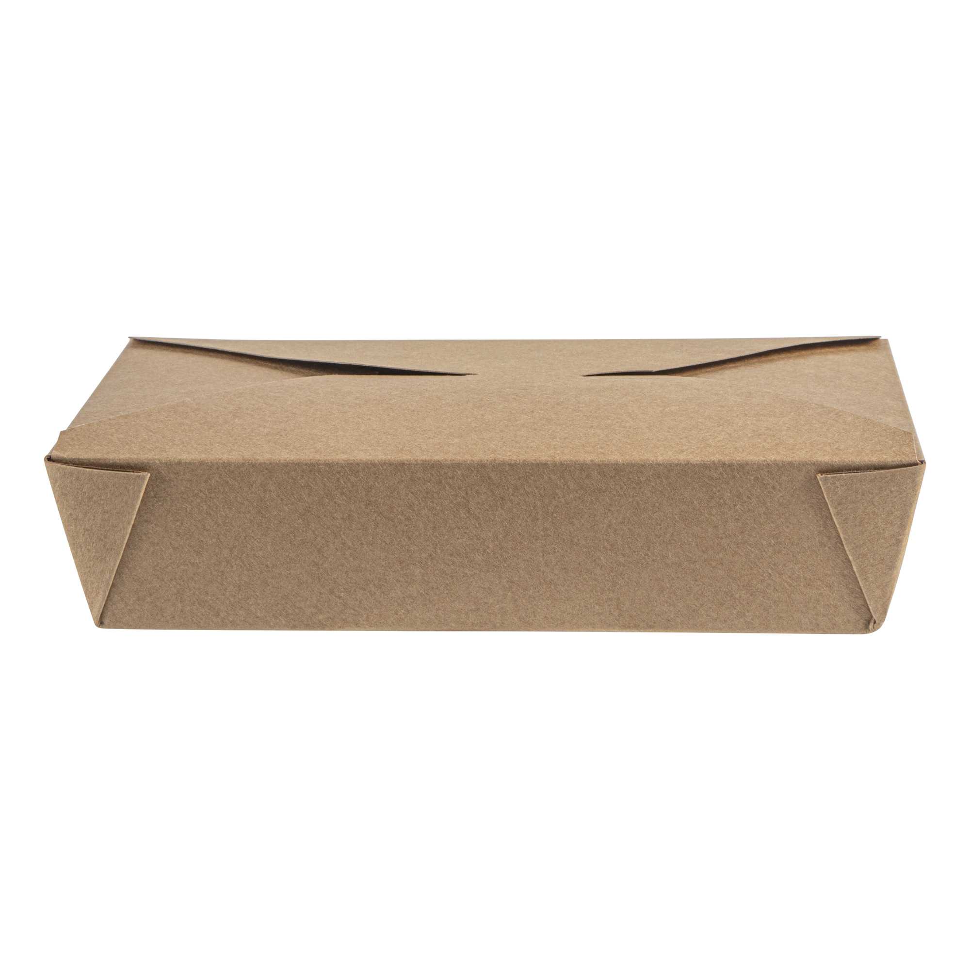 Bio Tek 49 oz Rectangle Kraft Paper Microwavable #2 Bio Box Take Out Container - 8 1/2" x 6 1/4" x 2" - 200 count box