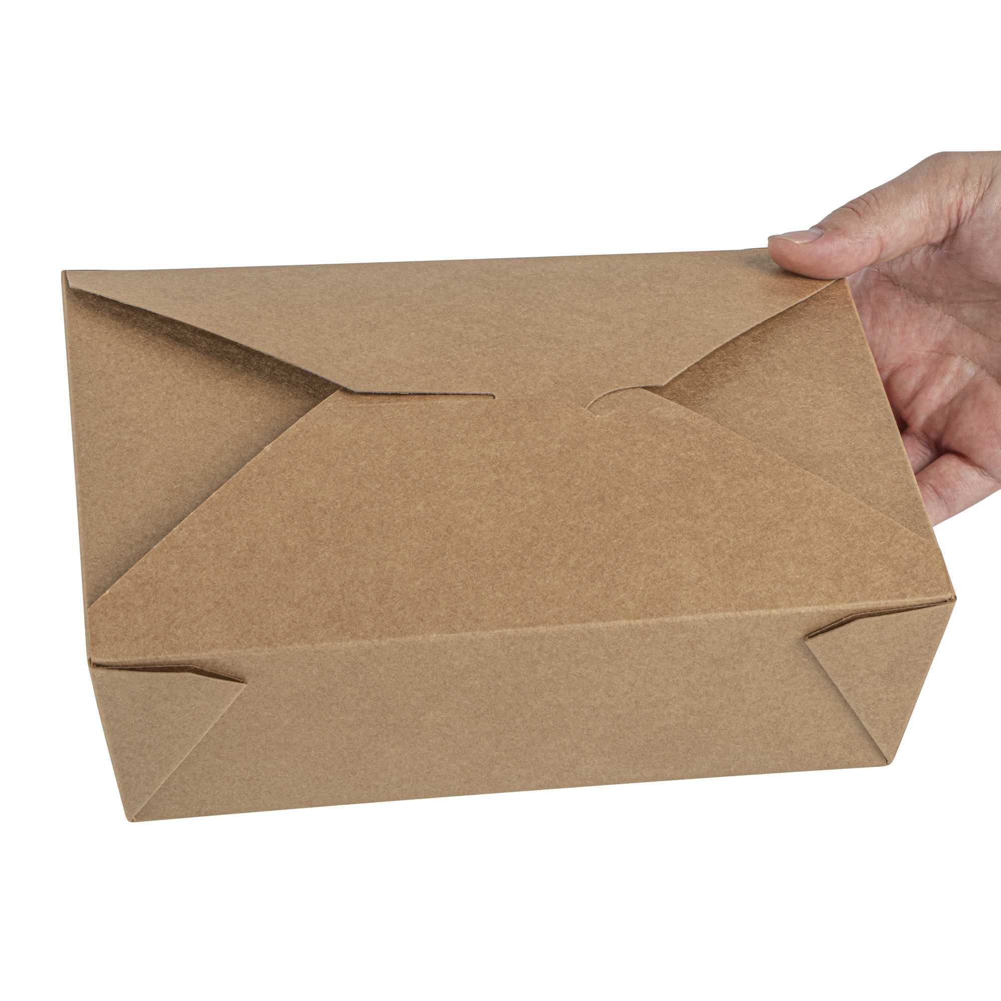 Bio Tek 71 oz Rectangle Kraft Paper Microwavable #3 Bio Box Take Out Container - 8 1/2" x 6 1/4" x 2 1/2" - 50 count box