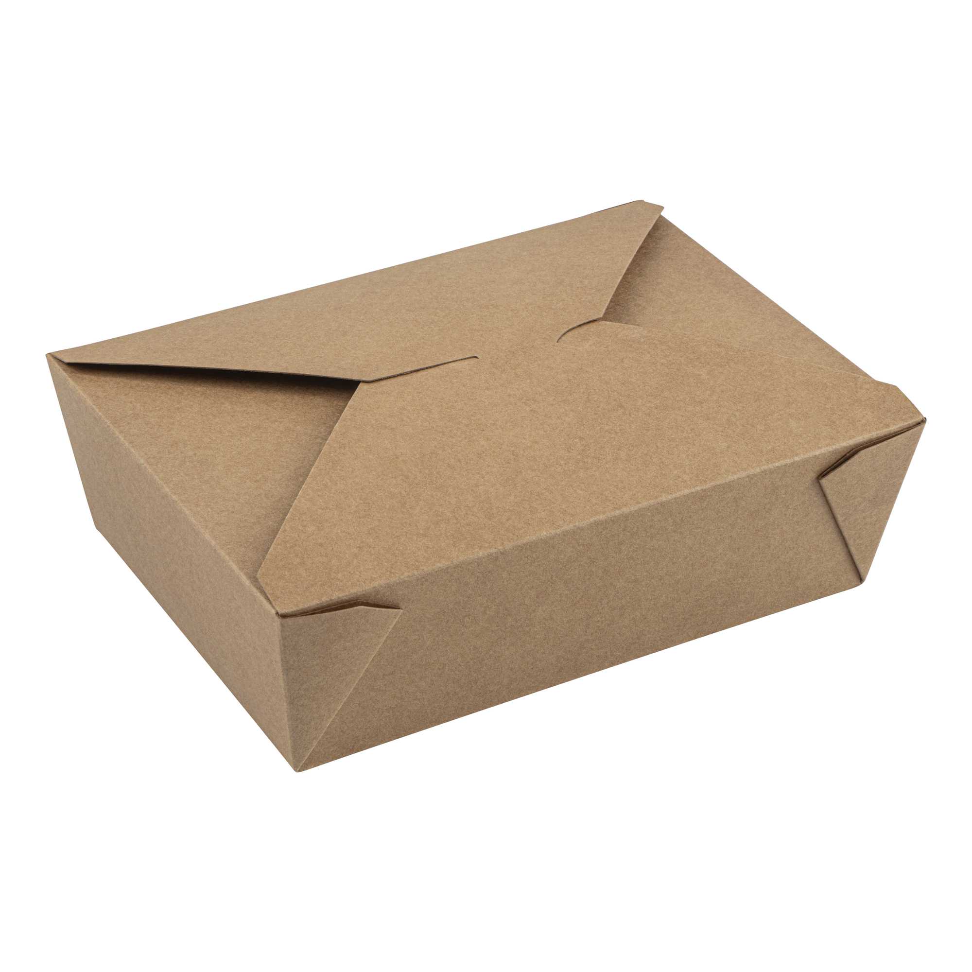Bio Tek 71 oz Rectangle Kraft Paper Microwavable #3 Bio Box Take Out Container - 8 1/2" x 6 1/4" x 2 1/2" - 200 count box