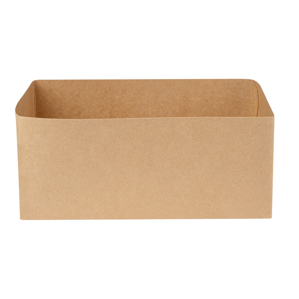 Bio Tek Rectangle Kraft Paper Sandwich / Burger Open Tray - 8 1/2" x 6" x 3 1/2" - 100 count box