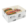 Bio Tek Rectangle Newsprint Paper Sandwich / Burger Open Tray - 8 1/2" x 6" x 3 1/2" - 100 count box