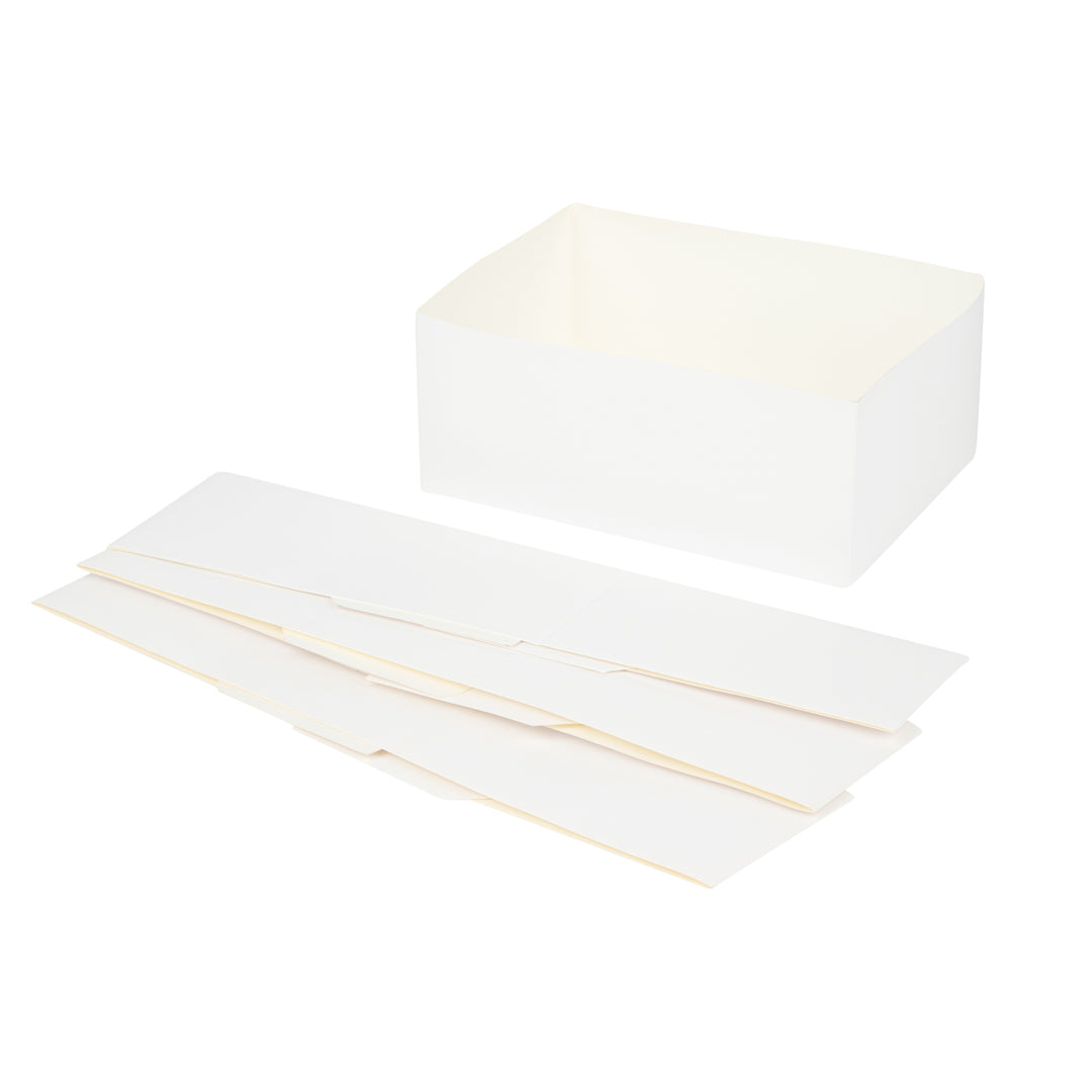 Bio Tek Rectangle White Paper Sandwich / Burger Open Tray - 8 1/2" x 6" x 3 1/2" - 100 count box