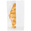 Bag Tek White Paper Small Bread Bag - with Side Window - 4 3/4" x 2 3/4" x 8 1/2" - 100 count box