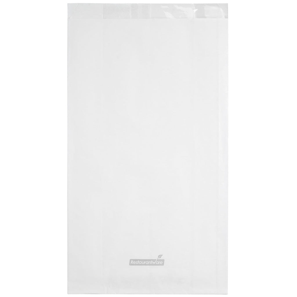 Bag Tek White Paper Large Bread Bag - Side Window - 6" x 2 3/4" x 11 1/2" - 100 count box