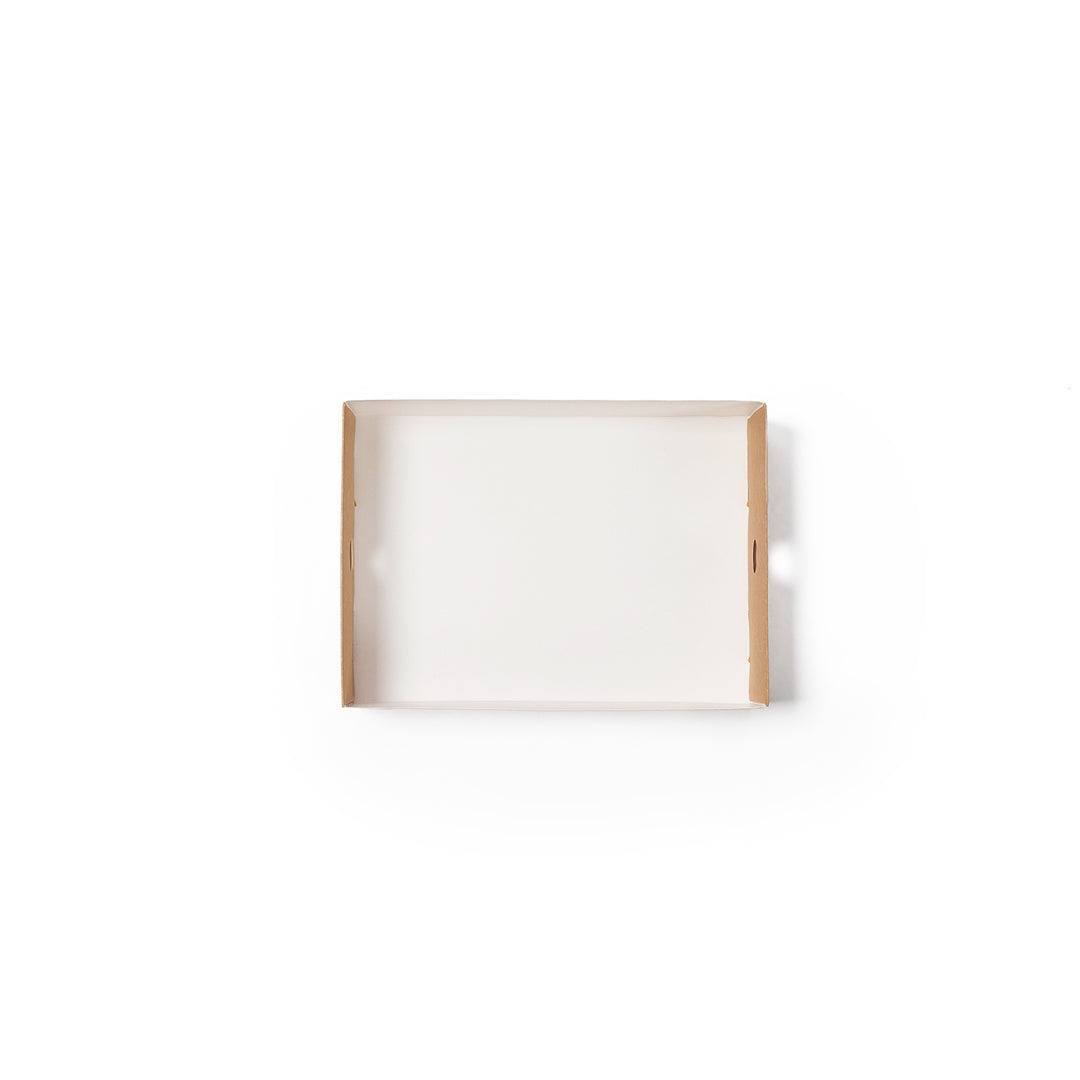 Slide Tek Rectangle Kraft Paper Medium Insert - Fits Catering Tray - 12" x 8 3/4" x 3 1/4" - 10 count box