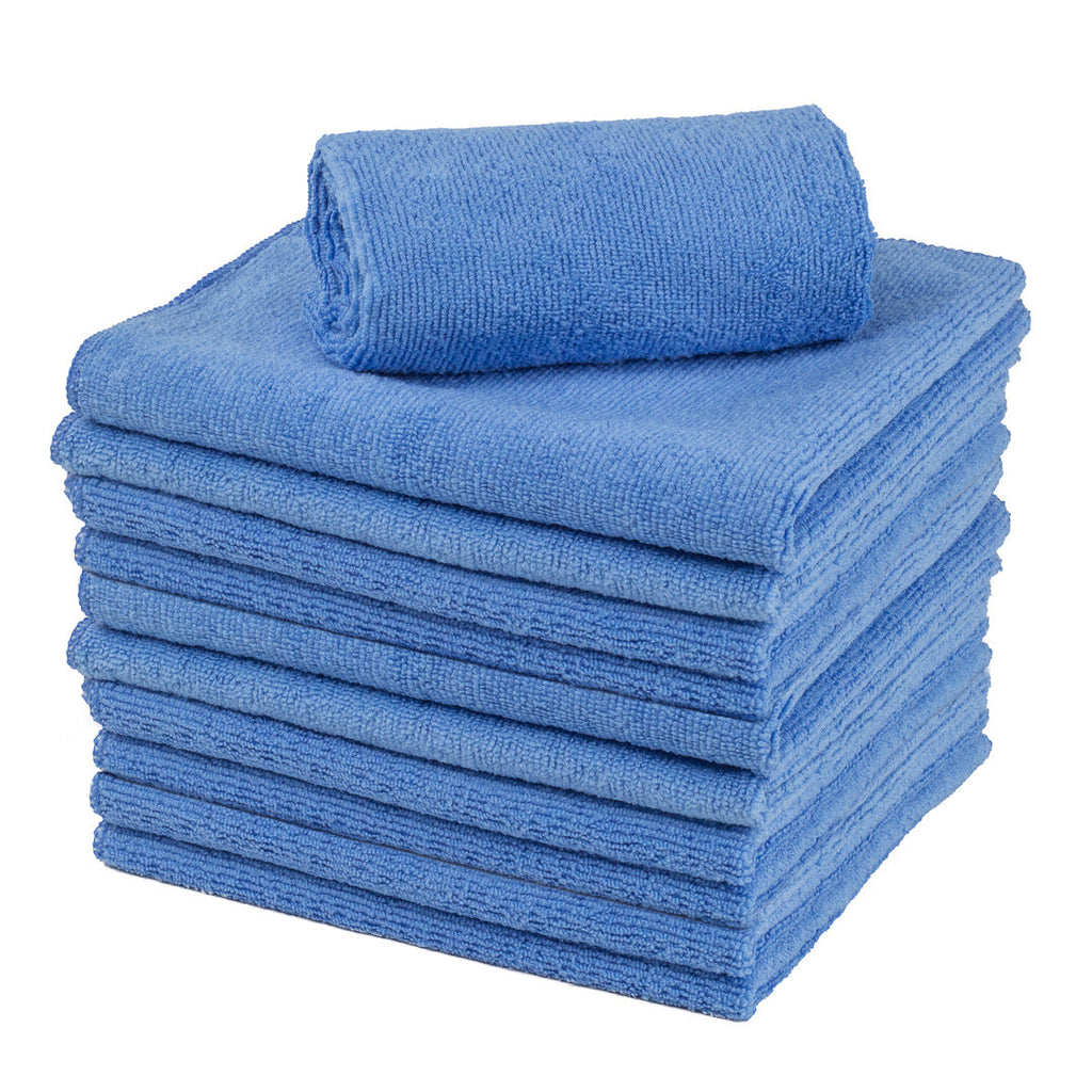 Clean Tek Professional Blue Microfiber Cleaning Cloth - 16" x 16" - 100 count box