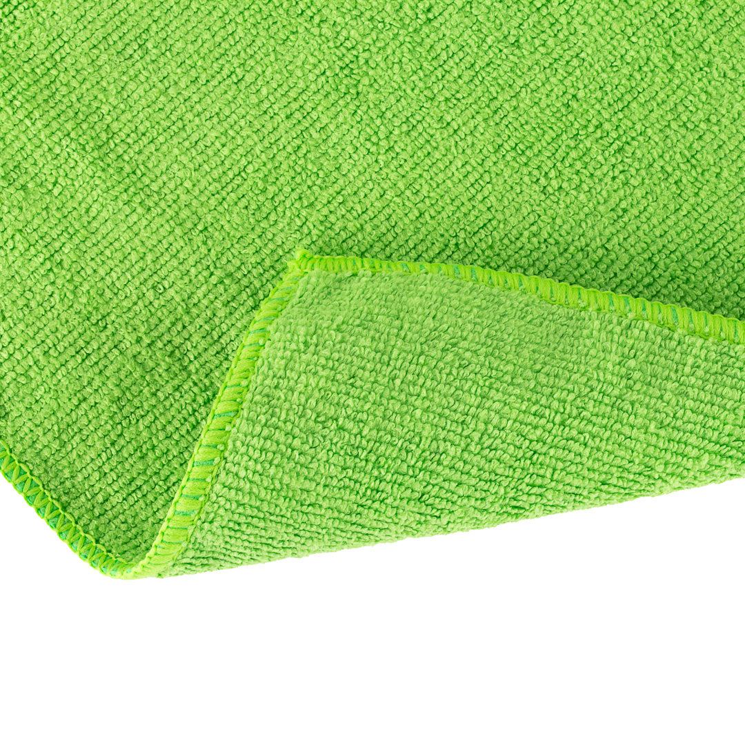 Clean Tek Professional Green Microfiber Cleaning Cloth - 16" x 16" - 10 count box