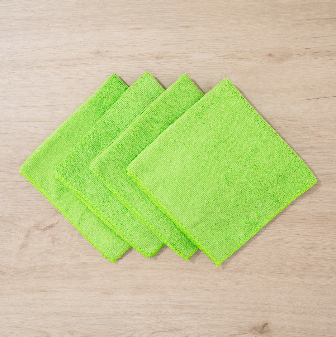 Clean Tek Professional Green Microfiber Cleaning Cloth - 16" x 16" - 100 count box