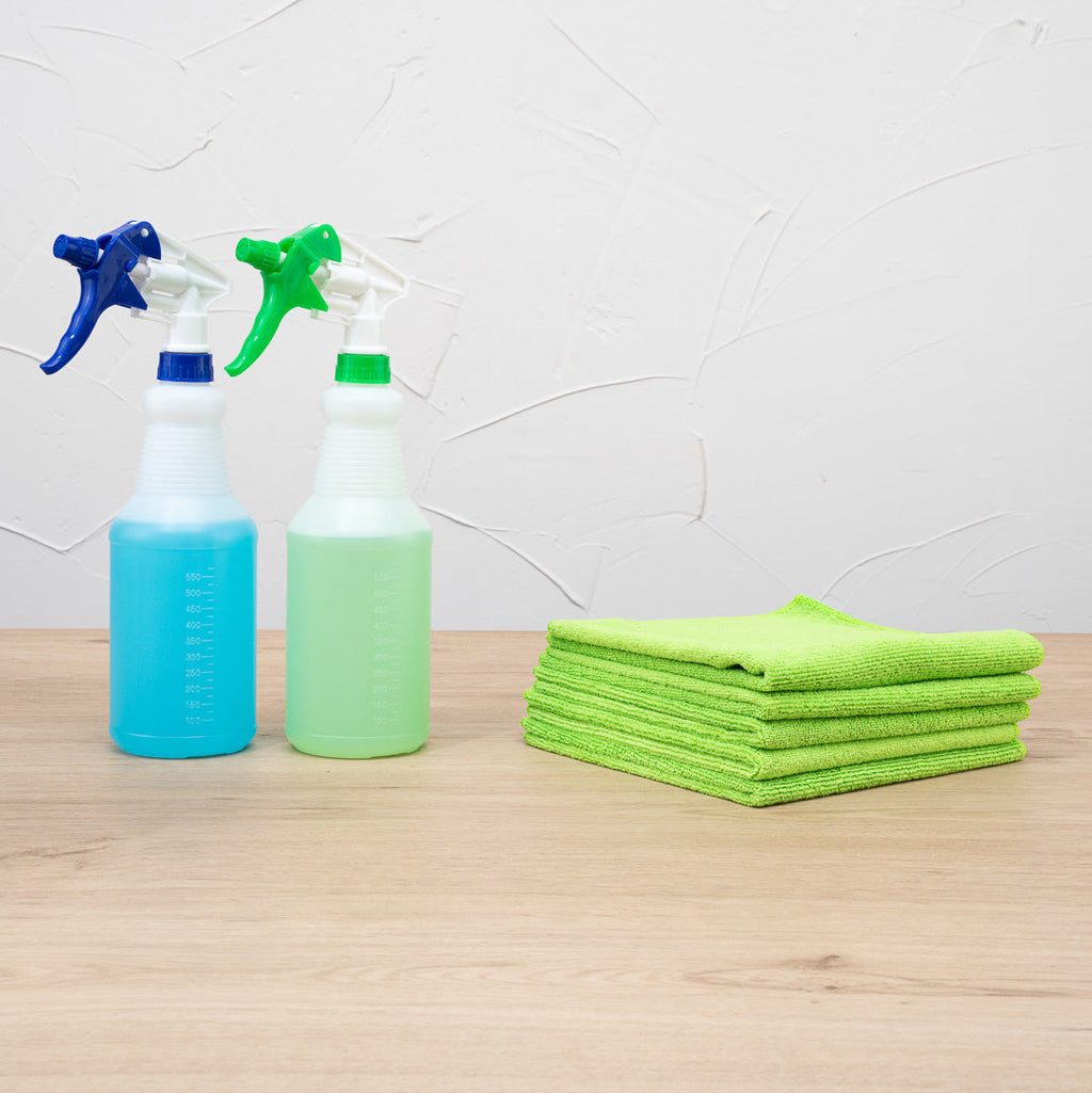 Clean Tek Professional Green Microfiber Cleaning Cloth - 16" x 16" - 100 count box
