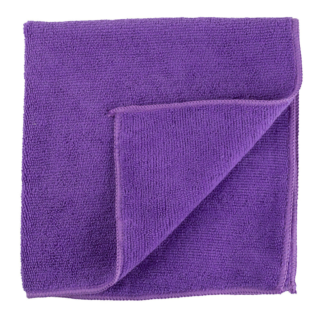 Clean Tek Professional Purple Microfiber Cleaning Cloth - 16" x 16" - 10 count box