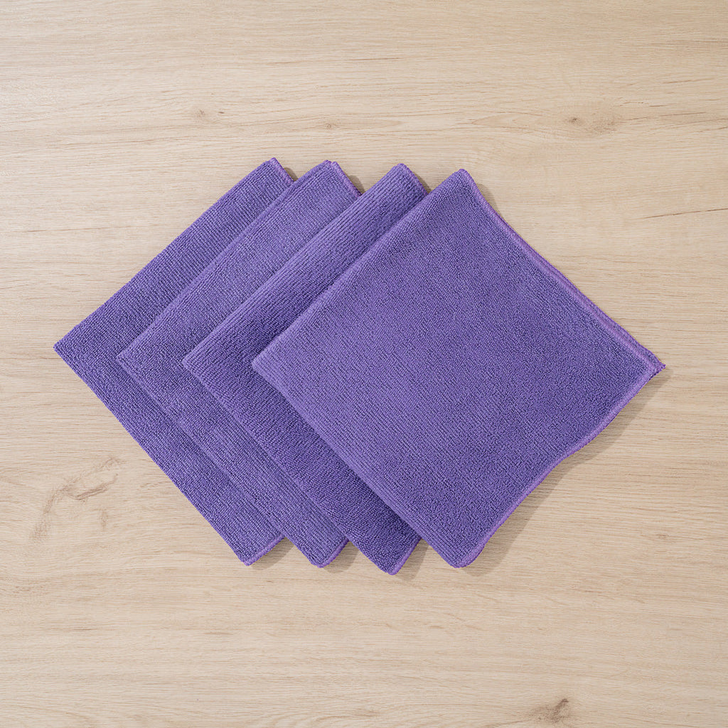 Clean Tek Professional Purple Microfiber Cleaning Cloth - 16" x 16" - 10 count box