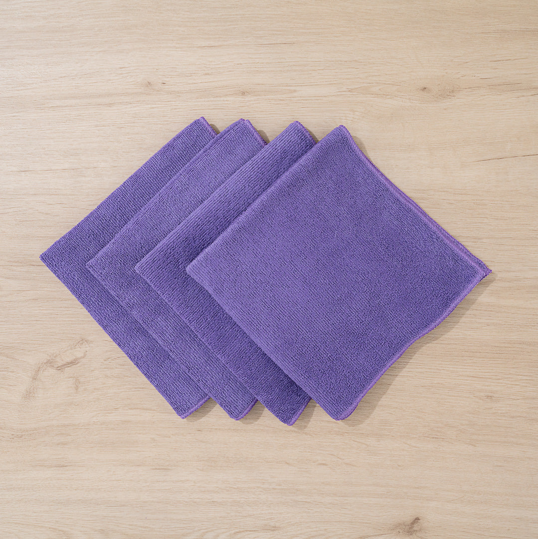 Clean Tek Professional Purple Microfiber Cleaning Cloth - 16" x 16" - 10 count box