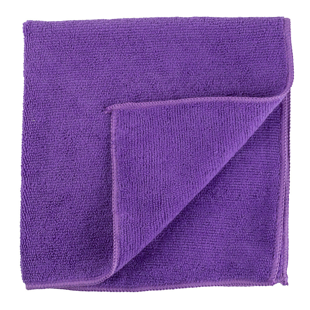Clean Tek Professional Purple Microfiber Cleaning Cloth - 16" x 16" - 100 count box