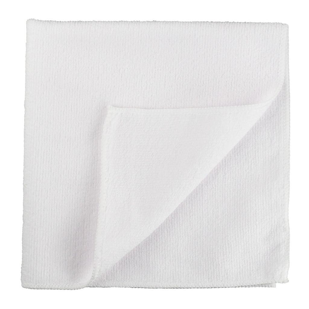 Clean Tek Professional White Microfiber Cleaning Cloth - 16" x 16" - 10 count box