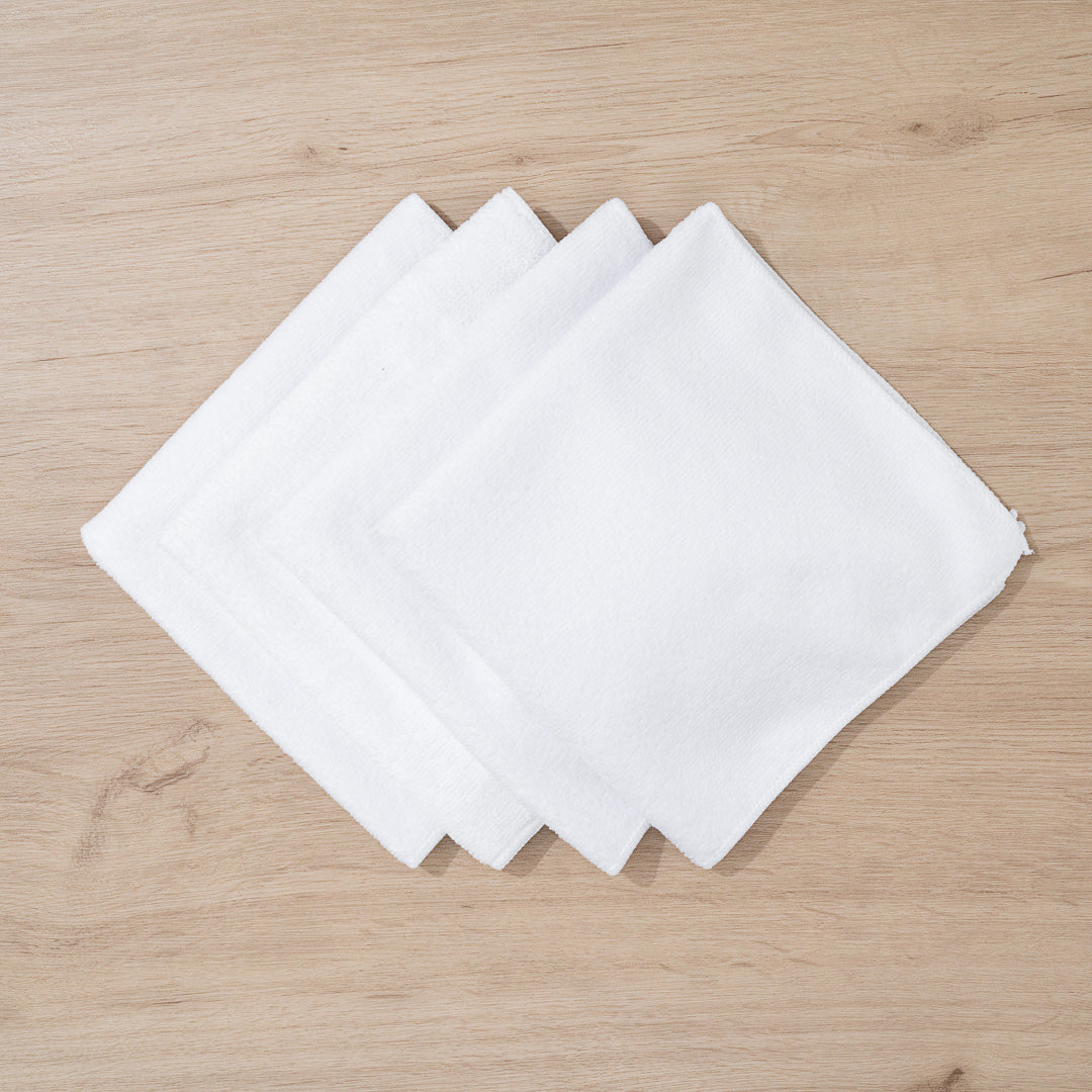 Clean Tek Professional White Microfiber Cleaning Cloth - 16" x 16" - 100 count box