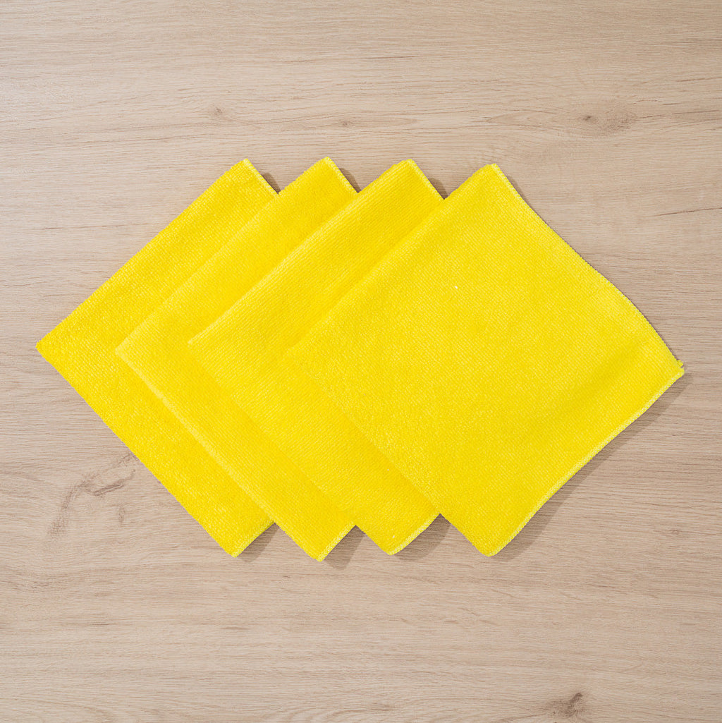 Clean Tek Professional Yellow Microfiber Cleaning Cloth - 16" x 16" - 10 count box