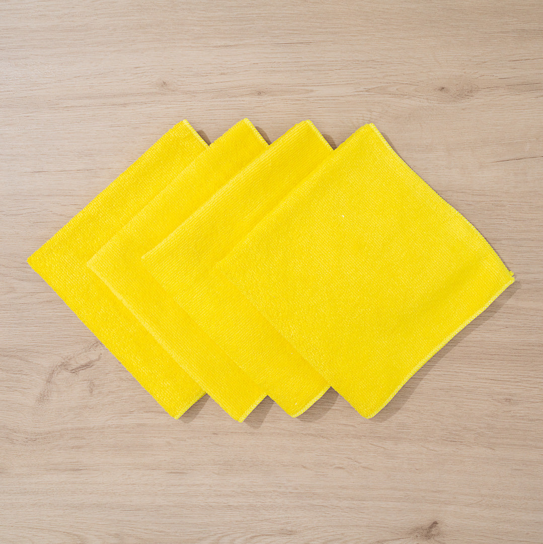 Clean Tek Professional Yellow Microfiber Cleaning Cloth - 16" x 16" - 10 count box