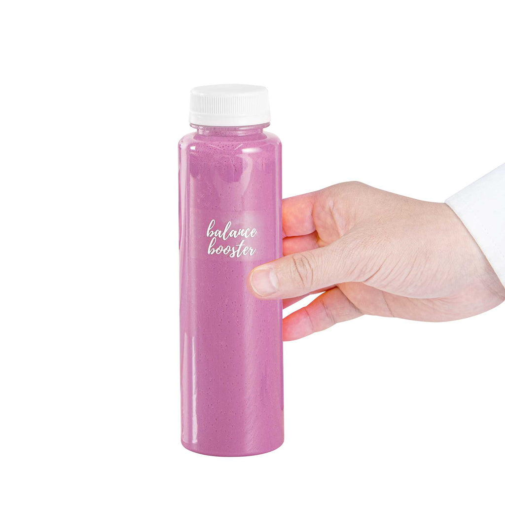 Label Tek Plastic Balance Booster Label - Clear with White Font, Water-Resistant - 2" x 1" - 100 count box