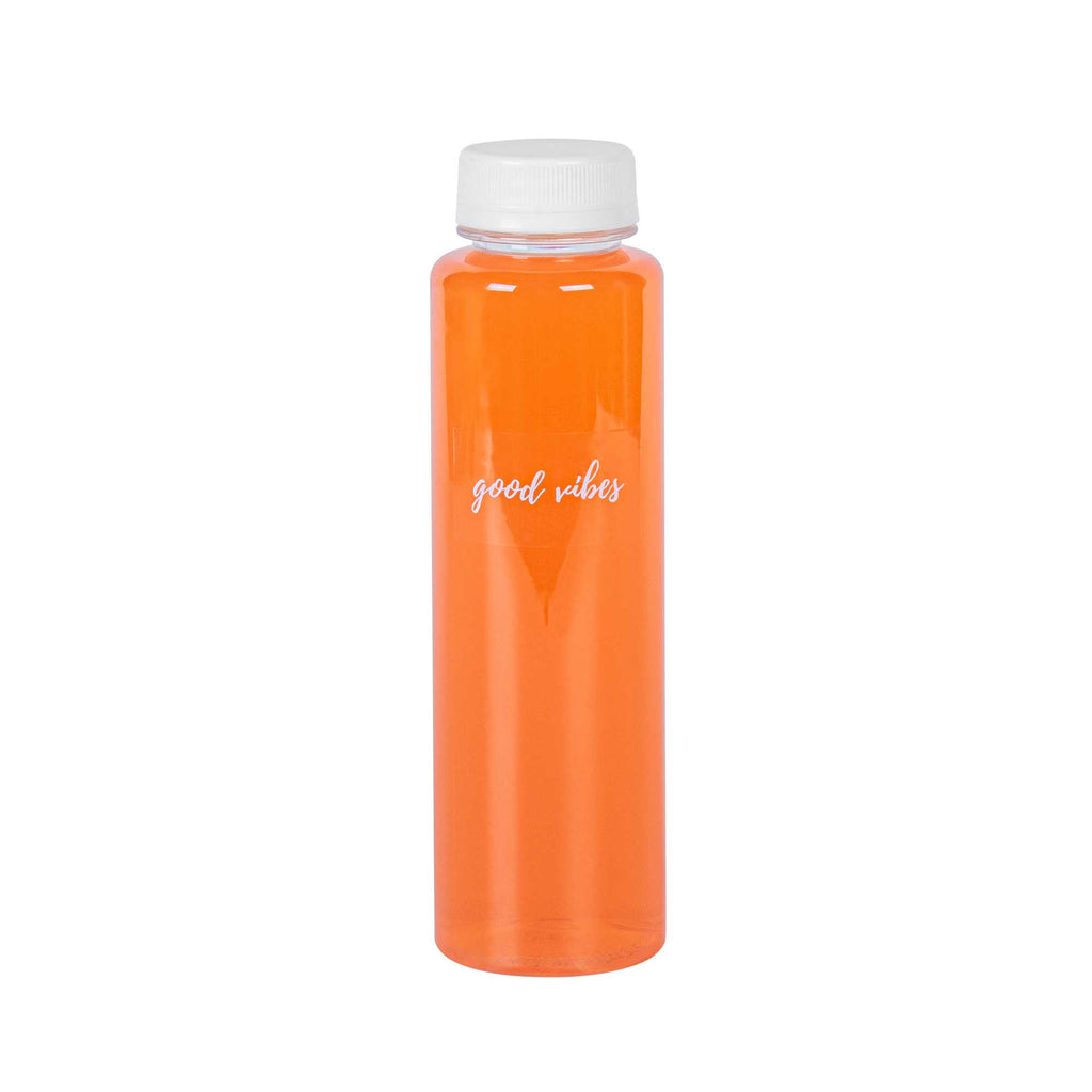Label Tek Plastic Good Vibes Label - Clear with White Font, Water-Resistant - 2" x 1" - 100 count box