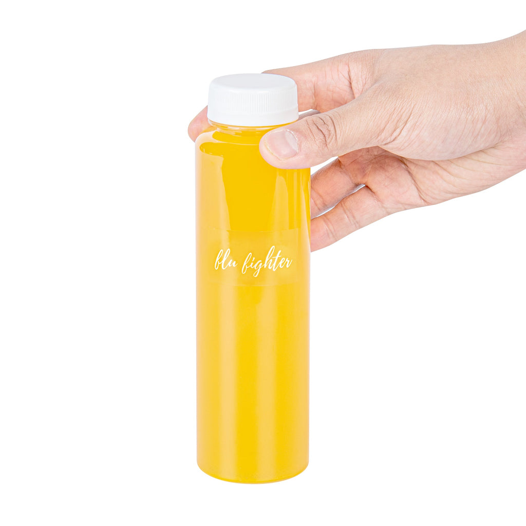 Label Tek Plastic Flu Fighter Label - Clear with White Font, Water-Resistant - 2" x 1" - 100 count box
