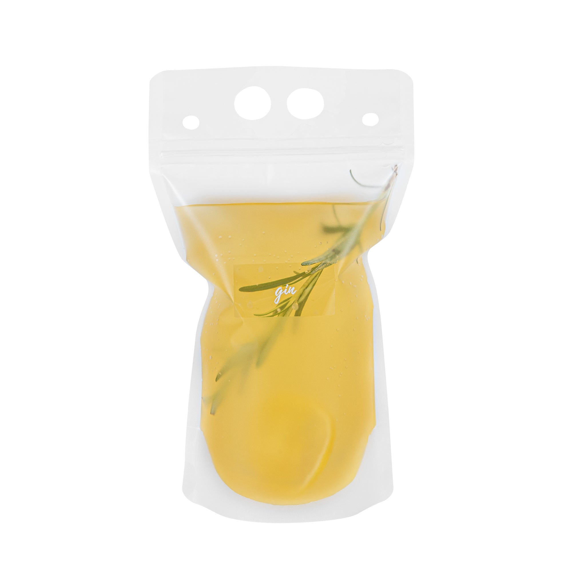 Label Tek Plastic Gin Label - Clear with White Font, Water-Resistant - 2" x 1" - 100 count box