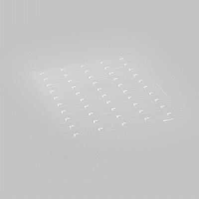 Label Tek Plastic Gin Label - Clear with White Font, Water-Resistant - 2" x 1" - 100 count box