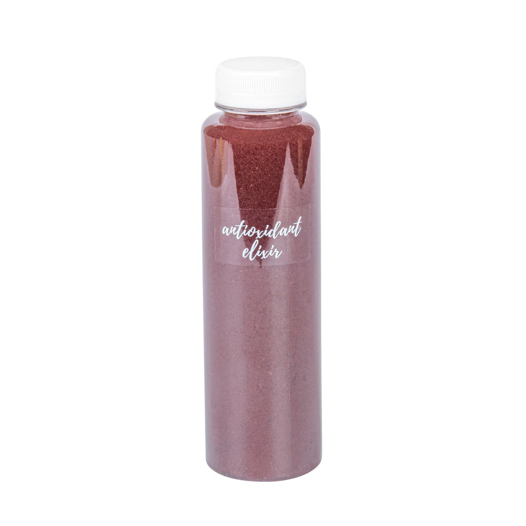 Label Tek Plastic Antioxidant Elixir Label - Clear with White Font, Water-Resistant - 2" x 1" - 100 count box
