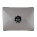 Label Tek Plastic Beef Label - Black with White Font, Tamper-Evident - 2" x 2" - 500 count box