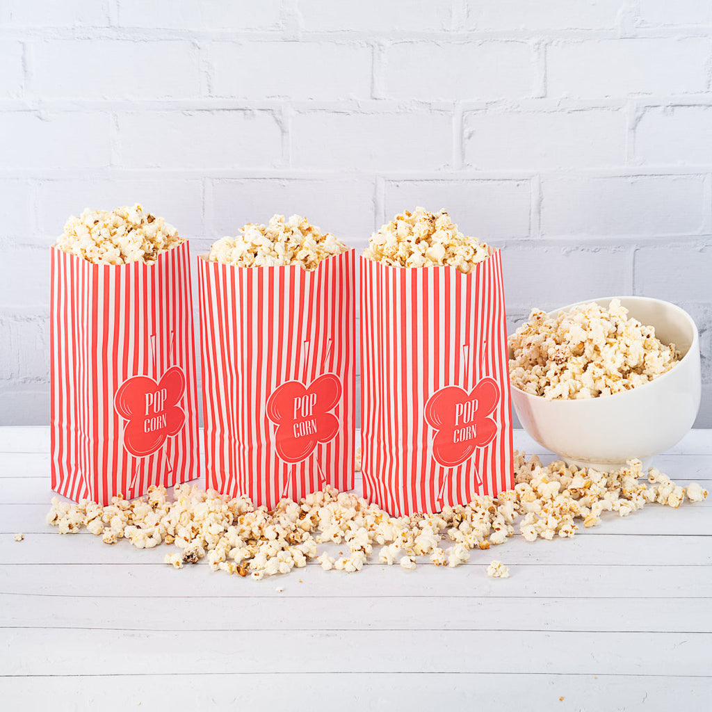 Bag Tek 2 oz Red Paper Popcorn Bag - 5 1/4" x 3" x 10" - 100 count box