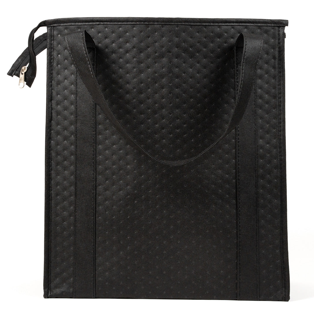 Delivery Tek Black Food Delivery Bag - Insulated - 15" x 13 1/4" x 9 1/2" - 10 count box