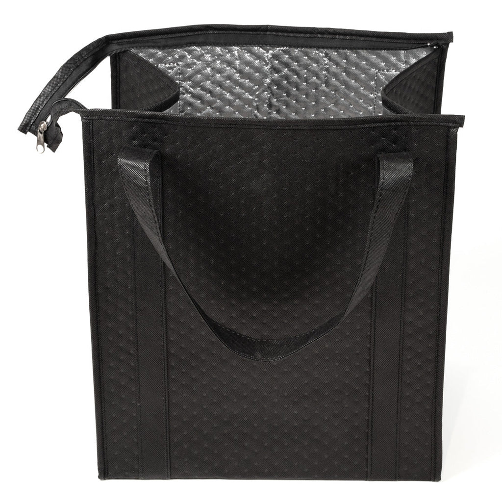 Delivery Tek Black Food Delivery Bag - Insulated - 15" x 13 1/4" x 9 1/2" - 10 count box