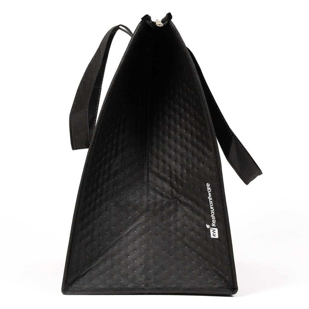 Delivery Tek Black Food Delivery Bag - Insulated - 15" x 13 1/4" x 9 1/2" - 10 count box