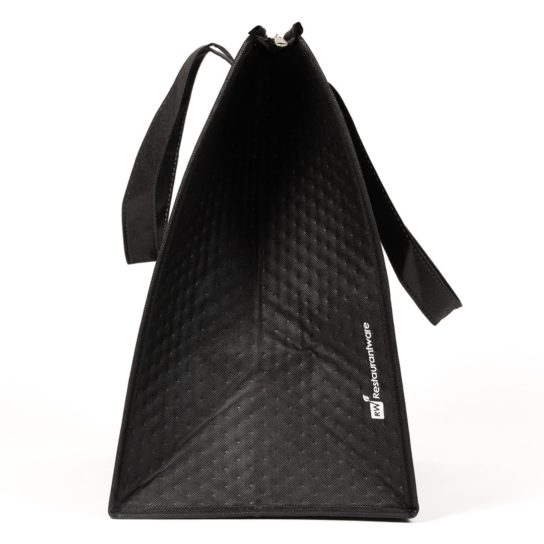 Delivery Tek Black Food Delivery Bag - Insulated - 15" x 13 1/4" x 9 1/2" - 10 count box