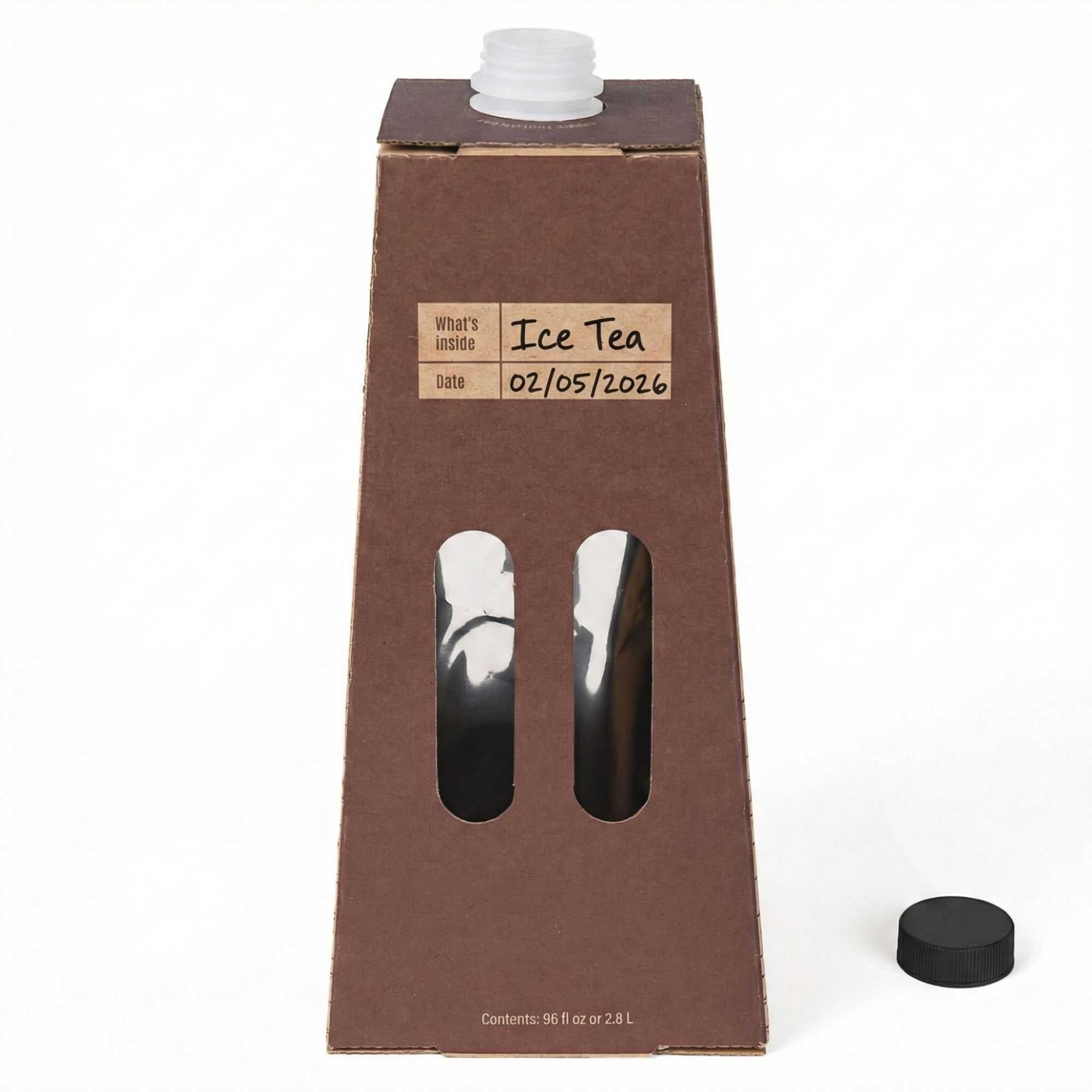 Cater Tek 96 oz Kraft Paper Beverage Take Out Container - 12 Cups - 10 count box
