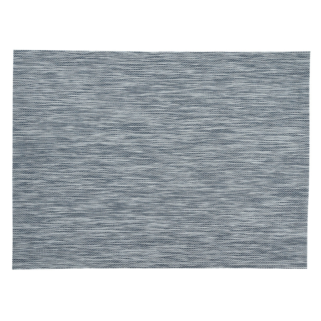 Sovereign Rectangle Gray Vinyl Woven Placemat - 16" x 12" - 6 count box