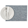 Sovereign Rectangle Gray Vinyl Woven Placemat - 16" x 12" - 6 count box
