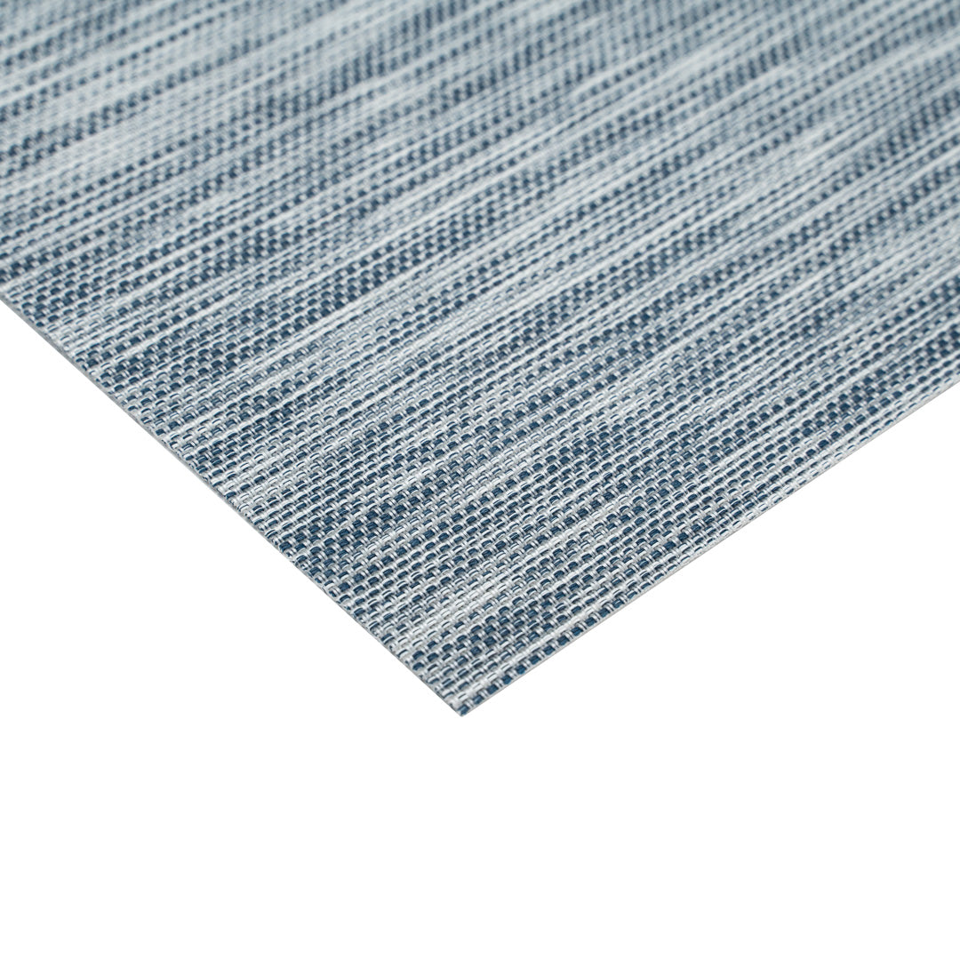 Sovereign Rectangle Gray Vinyl Woven Placemat - 16" x 12" - 6 count box