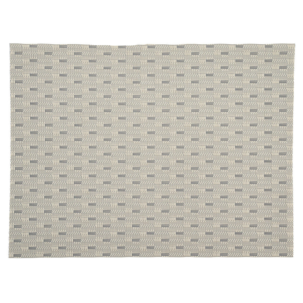 Speculo Rectangle Sand Vinyl Woven Placemat - Wave Pattern - 16" x 12" - 6 count box