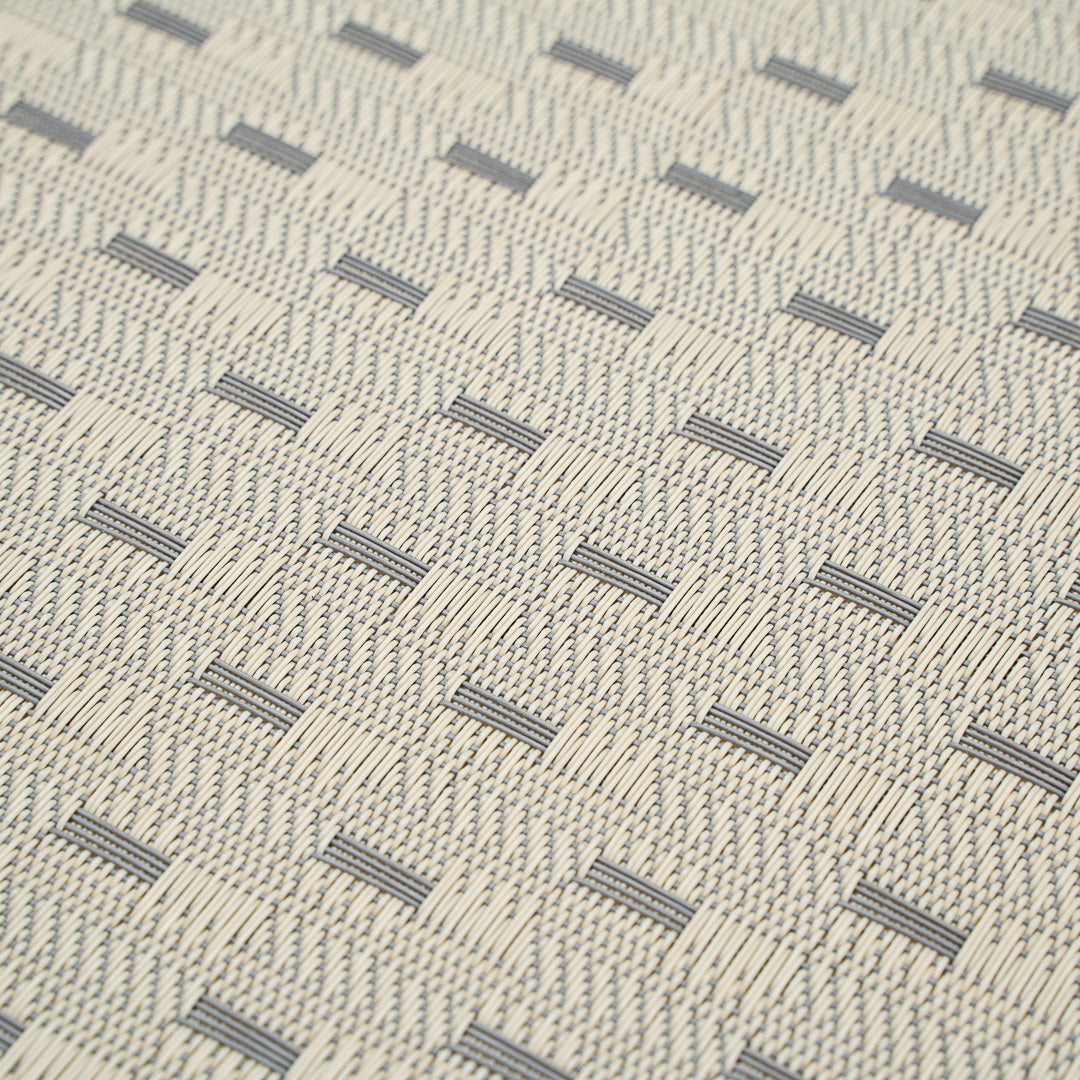Speculo Rectangle Sand Vinyl Woven Placemat - Wave Pattern - 16" x 12" - 6 count box