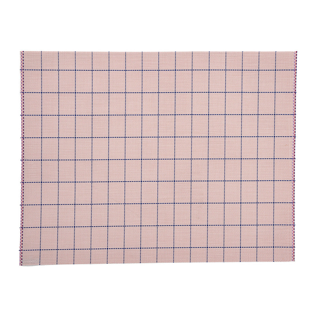 Imperial Rectangle Pink Vinyl Woven Placemat - 16" x 12" - 6 count box