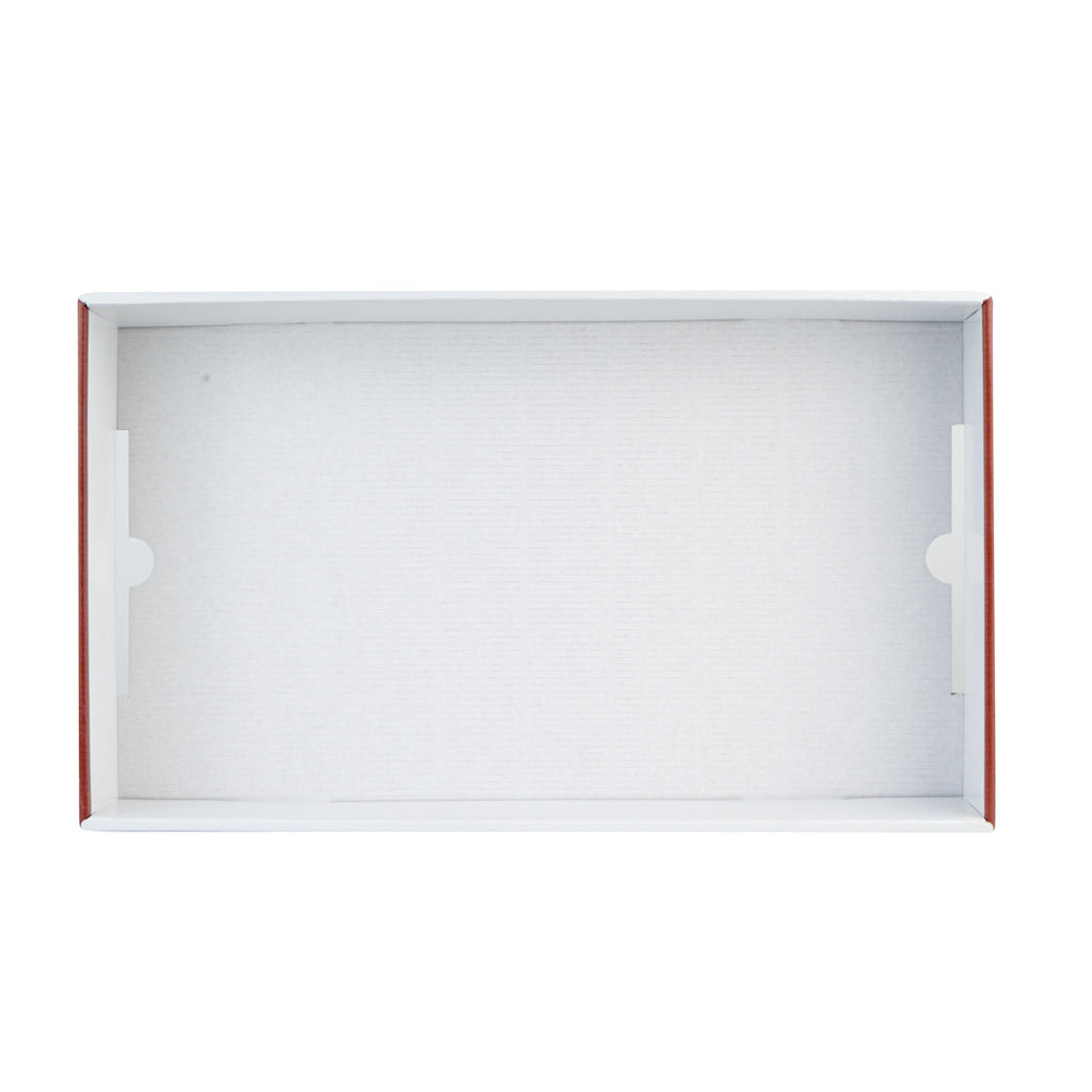 Cater Tek Rectangle White and Brown Paper Catering Tray - with Cover - 20" x 11 3/4" x 3 1/4" - 10 count box