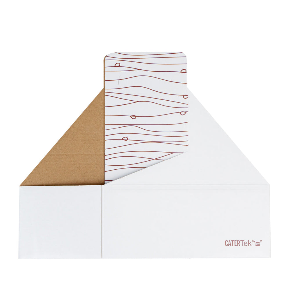 Bio Tek Cater Tek White and Brown Paper Drink Carrier - Holds 2 - 9" x 4 1/2" x 4" - 100 count box