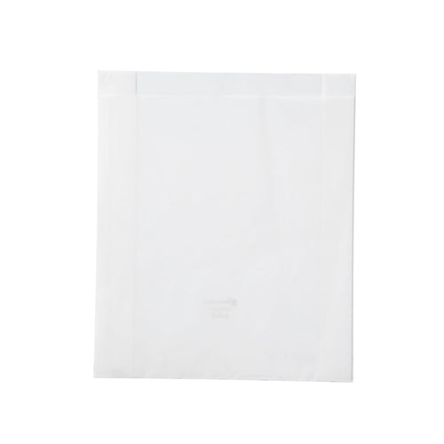 Bag Tek White Paper Sandwich / Snack Bag - Silicone-Coated - 7" x 2" x 9" - 100 count box