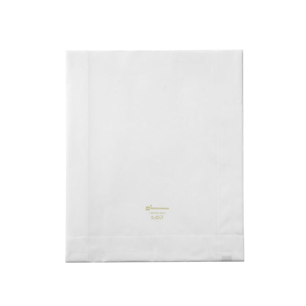 Bag Tek White Paper Sandwich / Snack Bag - Silicone-Coated - 7" x 2" x 9" - 100 count box