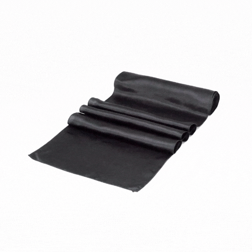 Table Tek Black Satin Table Runner - 12" x 108" - 1 count box