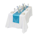 Table Tek Sky Blue Satin Table Runner - 12" x 108" - 1 count box