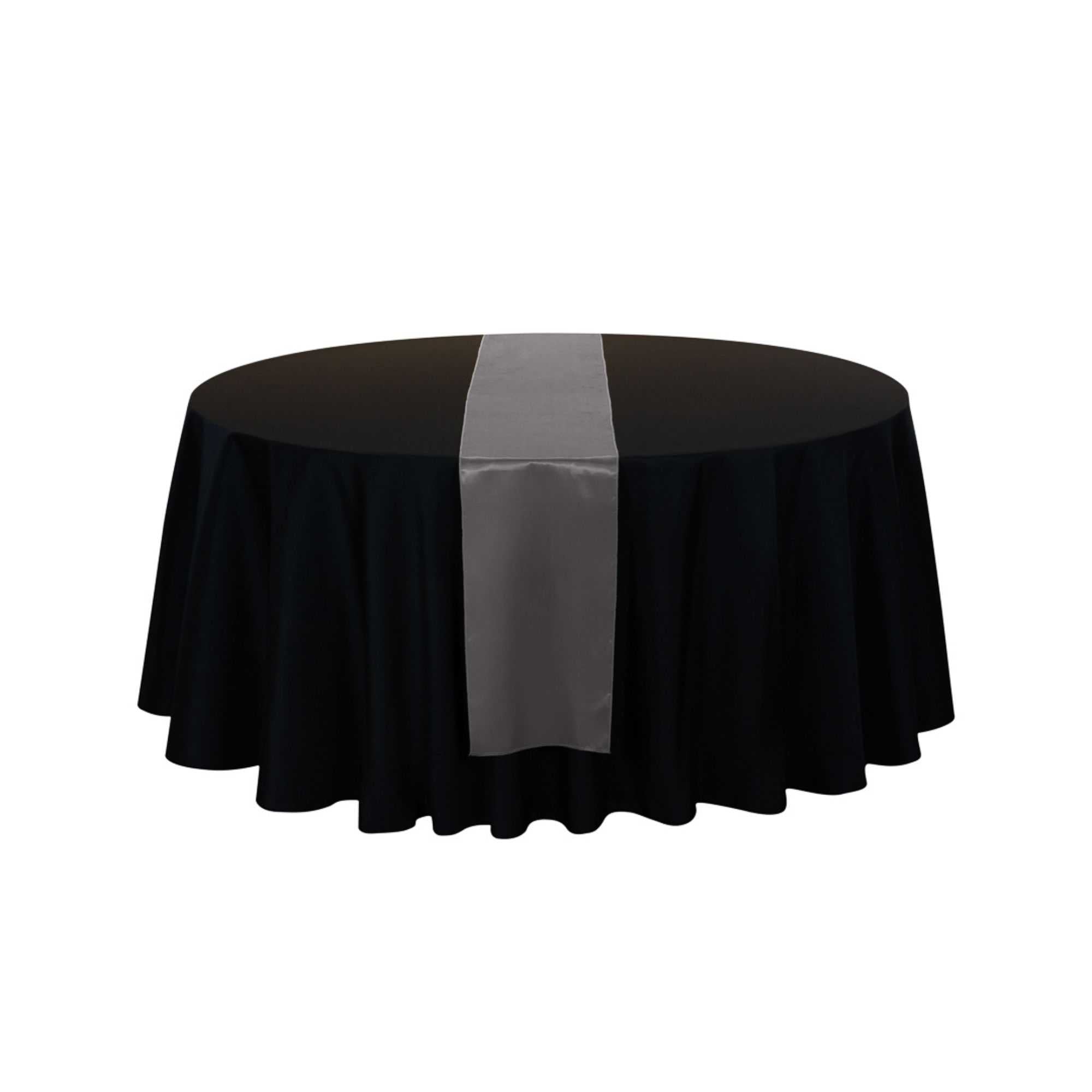 Table Tek Dark Gray Satin Table Runner - 12" x 108" - 1 count box