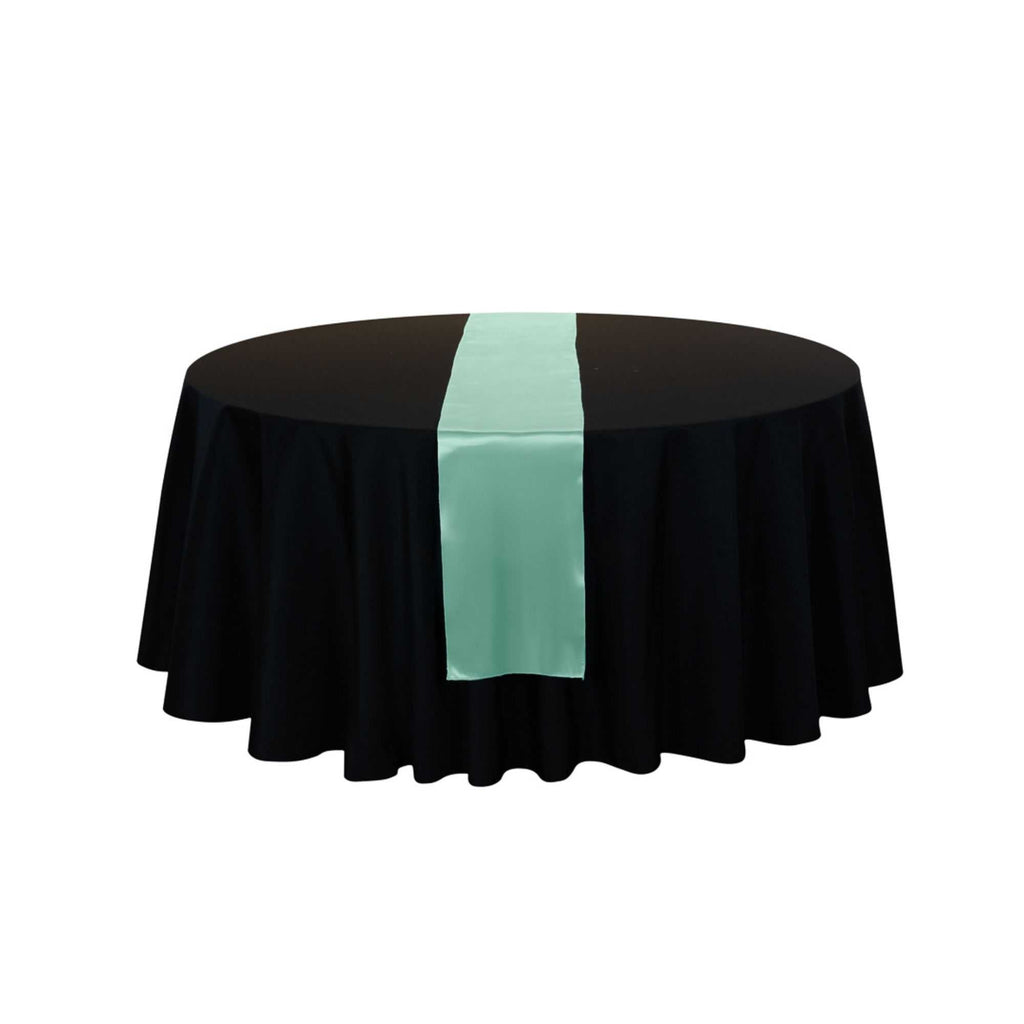 Table Tek Light Green Satin Table Runner - 12" x 108" - 1 count box